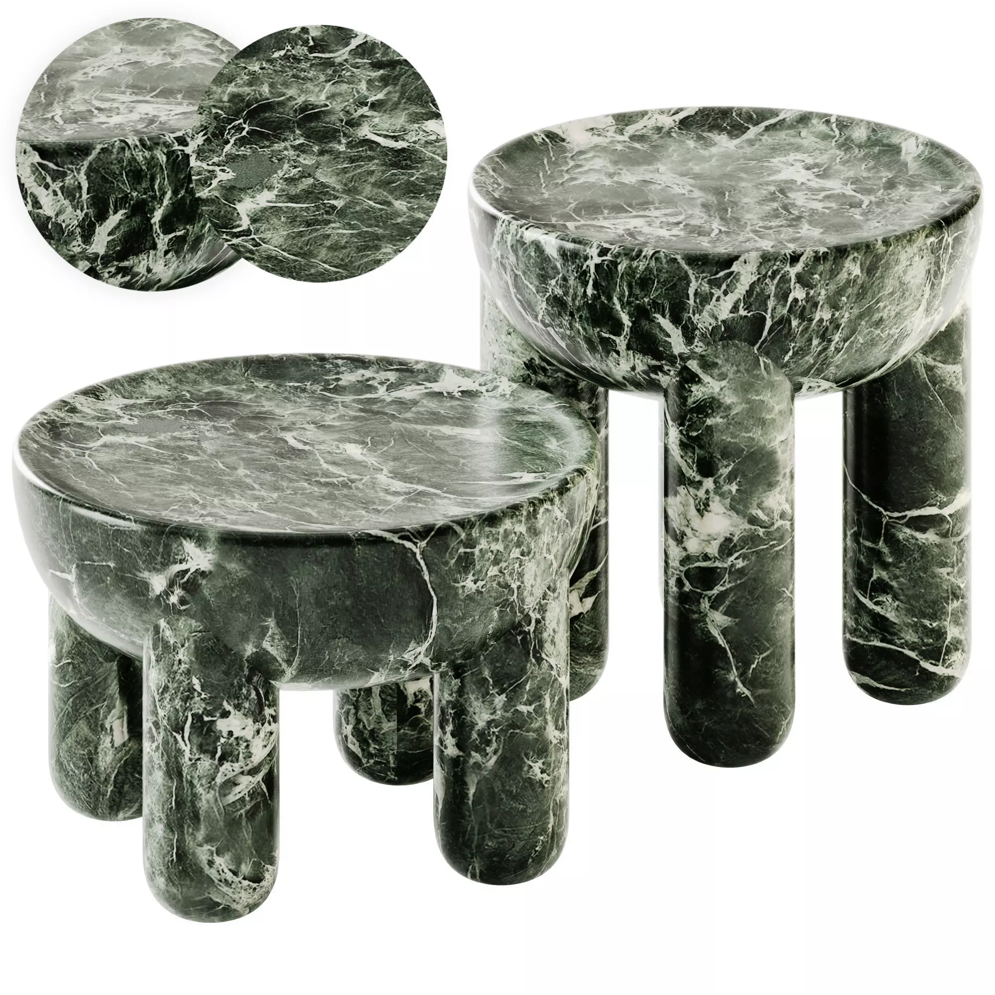 NOOM FREYJA LIMITED EDITION Round marble coffee table set 3D model_0