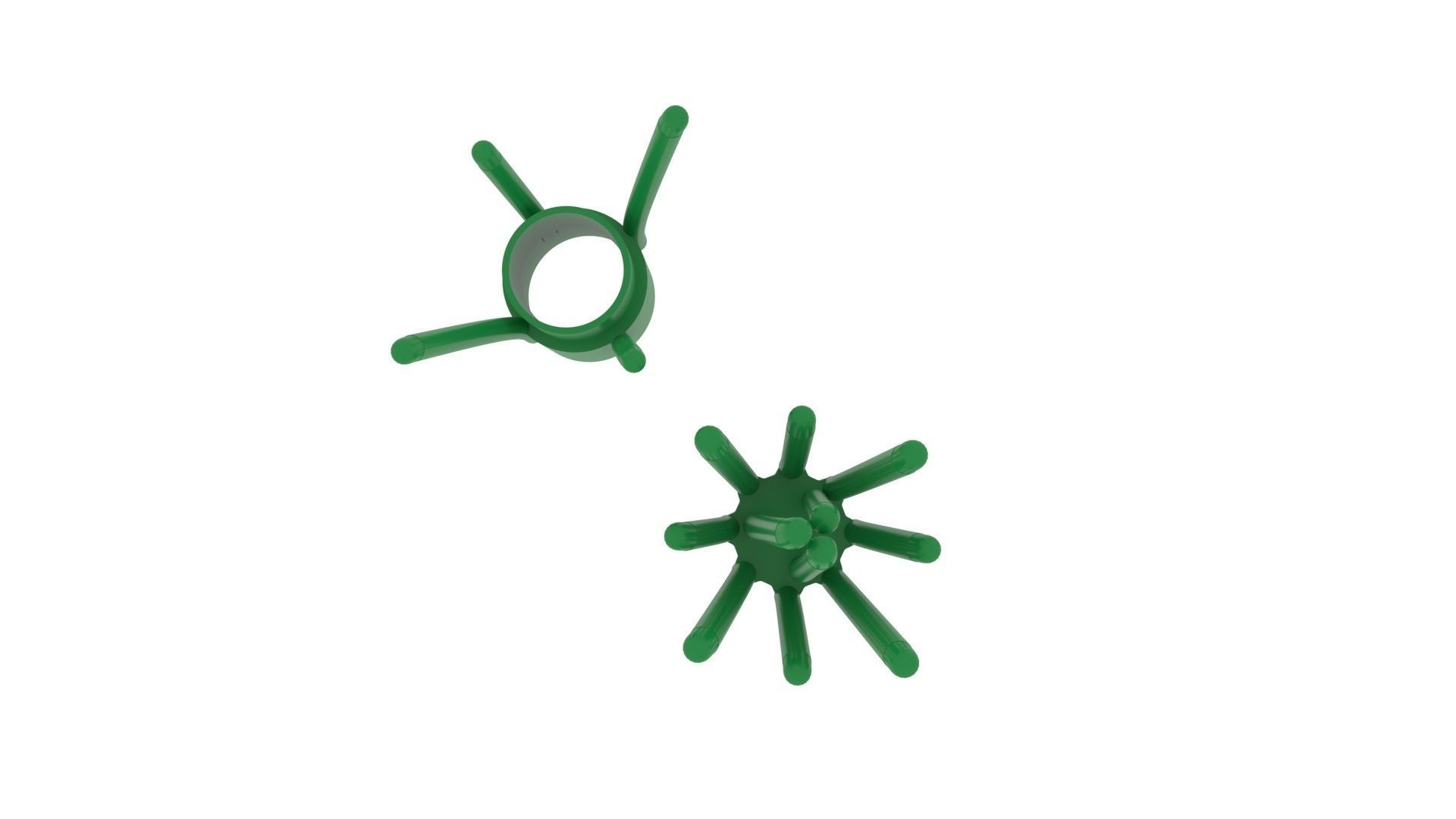 Lego Grasses 3D model_3