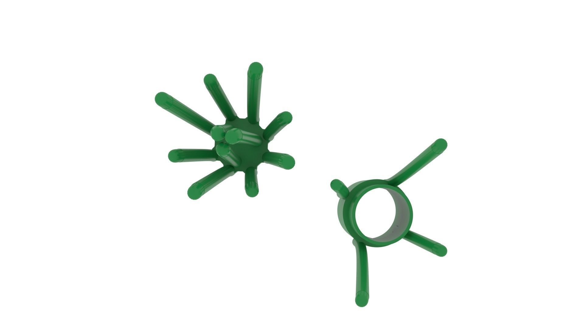 Lego Grasses 3D model_1