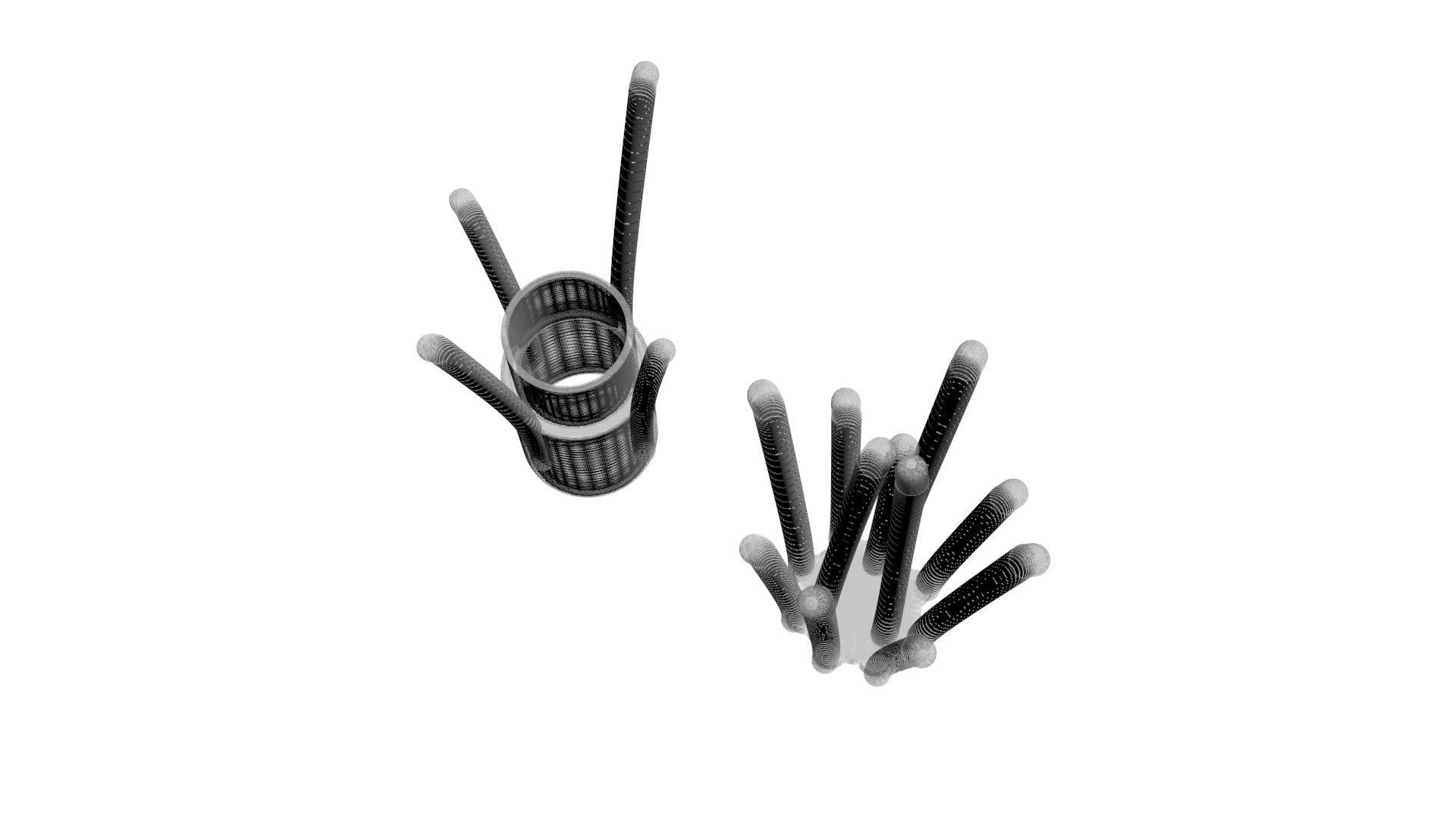 Lego Grasses 3D model_11