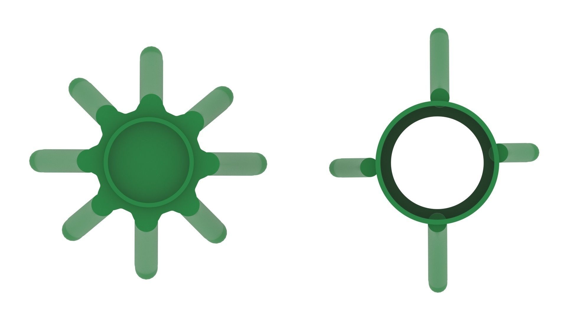 Lego Grasses 3D model_7