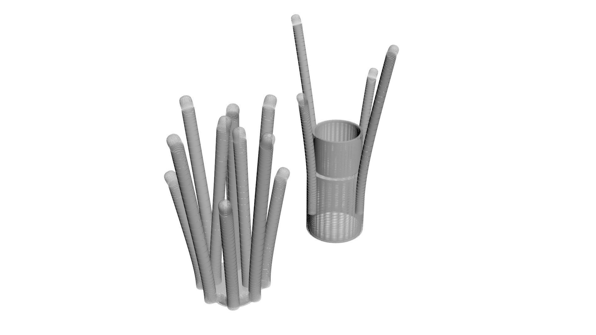 Lego Grasses 3D model_8