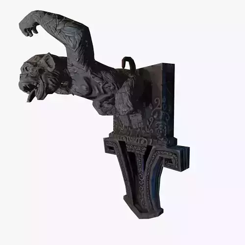 Low Poly Rigged Gargoyle Monkey