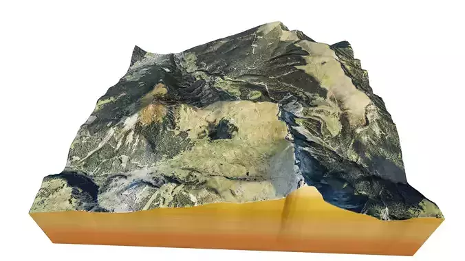 Seceda Mountain 3d model terrain