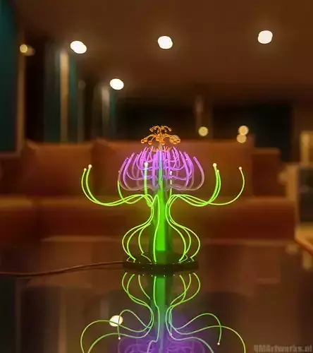 Tube Flower Lamp Daz 3D model