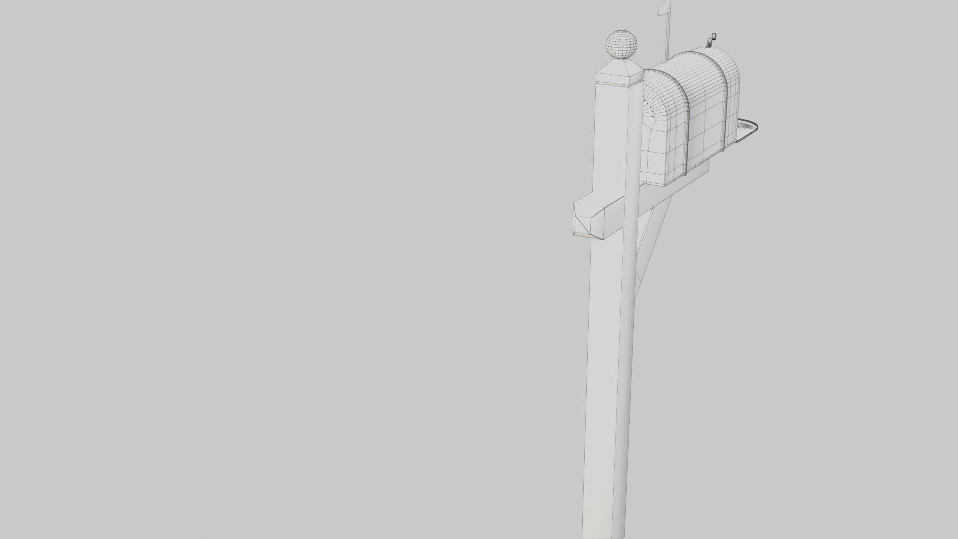 Old mailbox 2 Low-poly 3D model_26