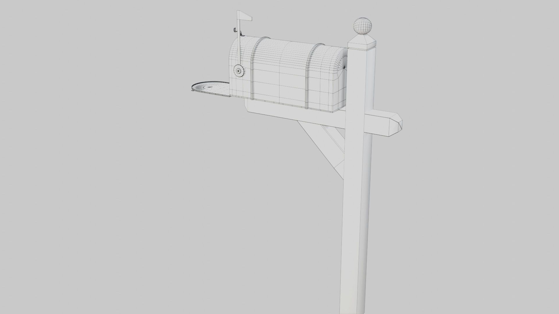 Old mailbox 2 Low-poly 3D model_29