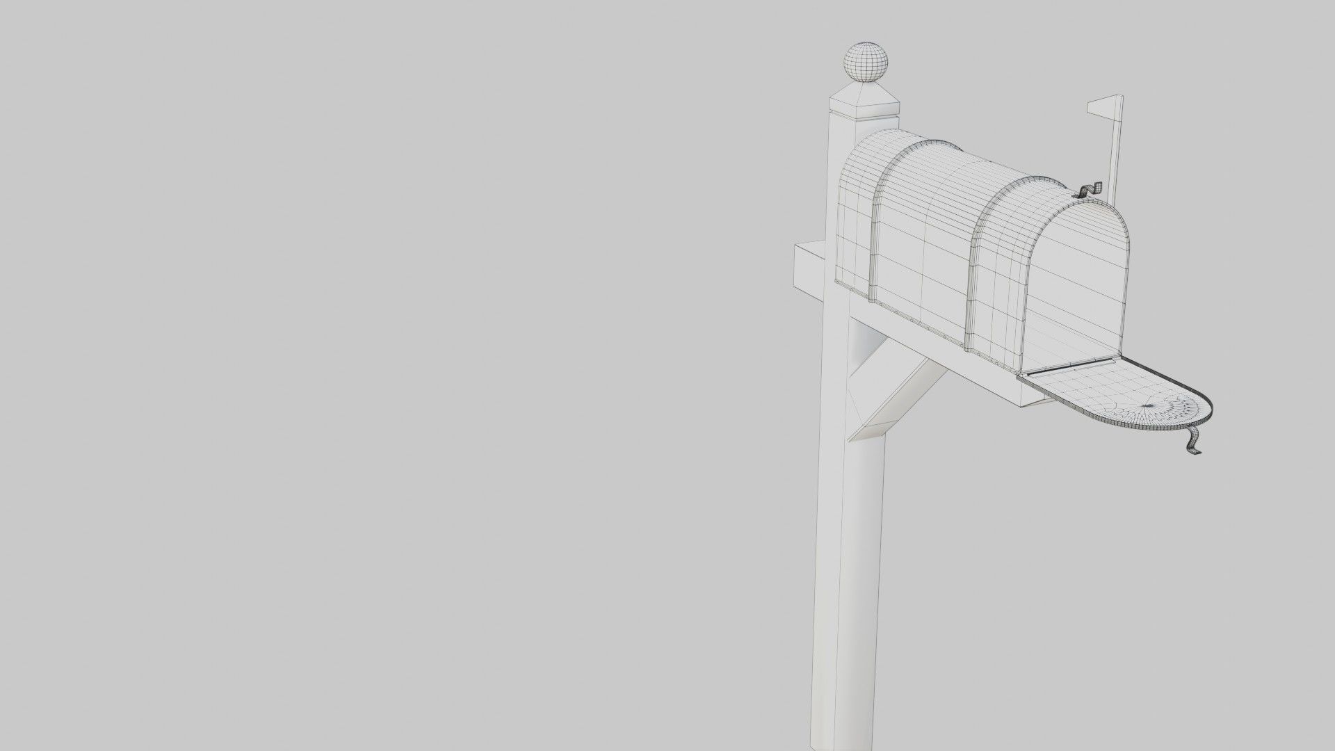Old mailbox 2 Low-poly 3D model_22
