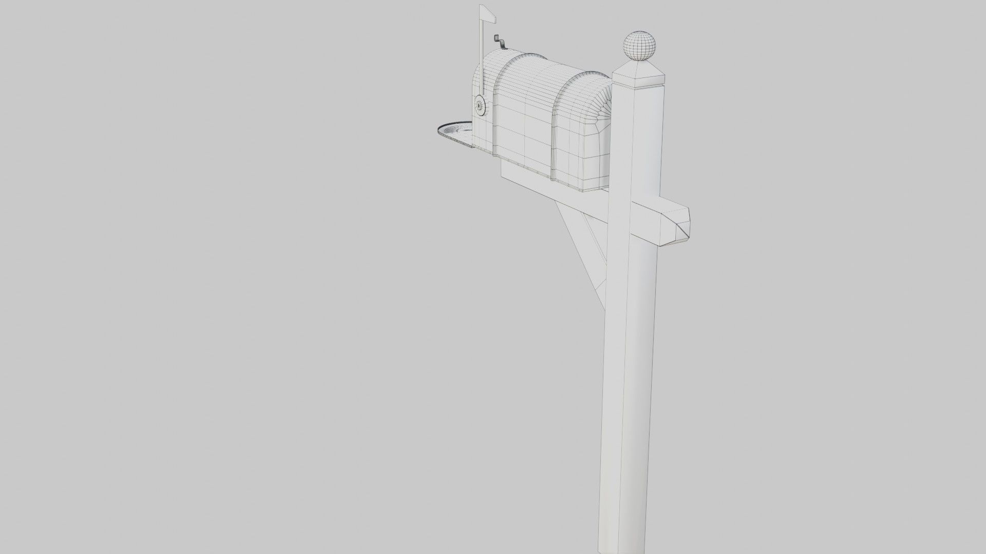 Old mailbox 2 Low-poly 3D model_28