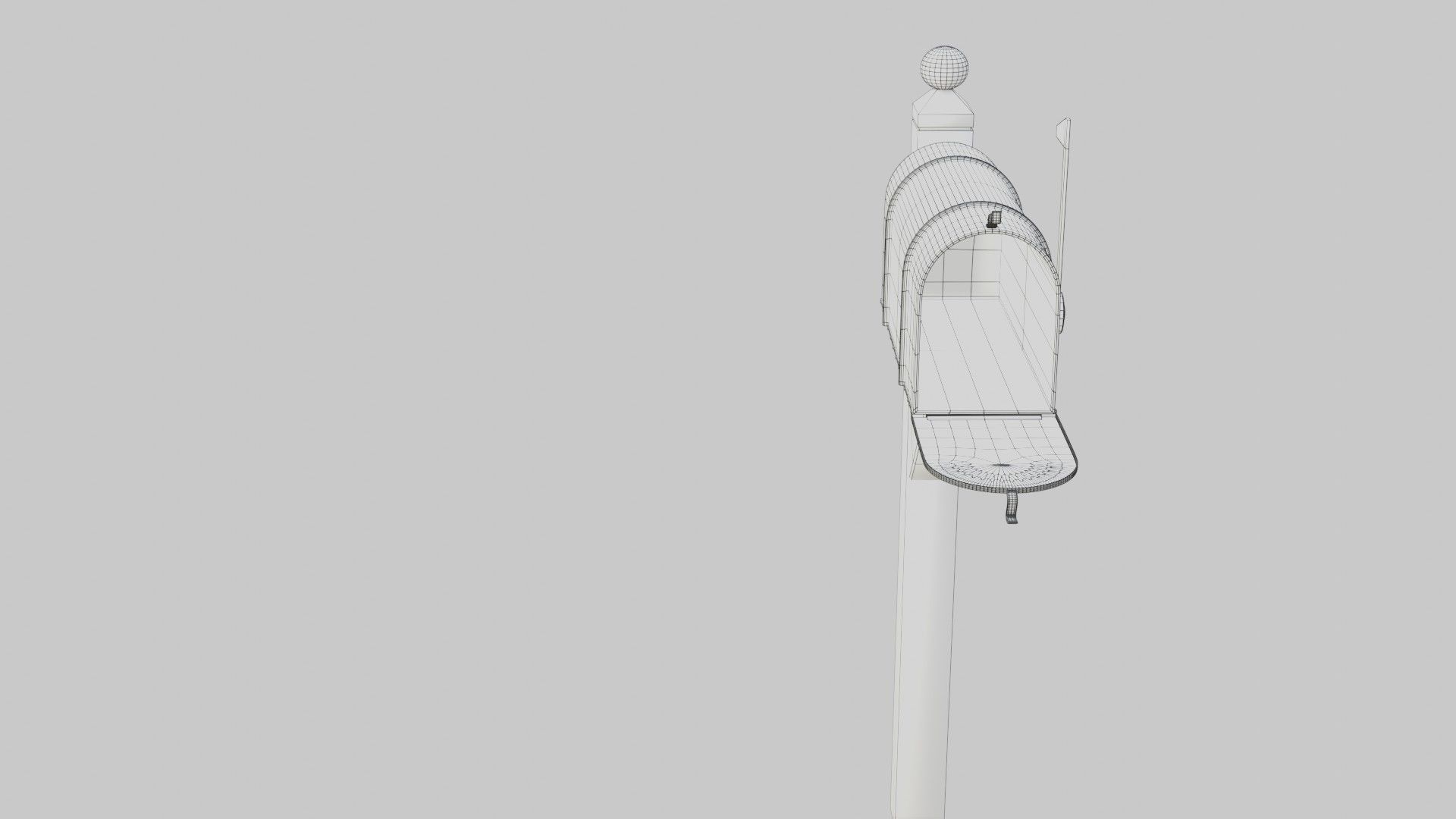 Old mailbox 2 Low-poly 3D model_21