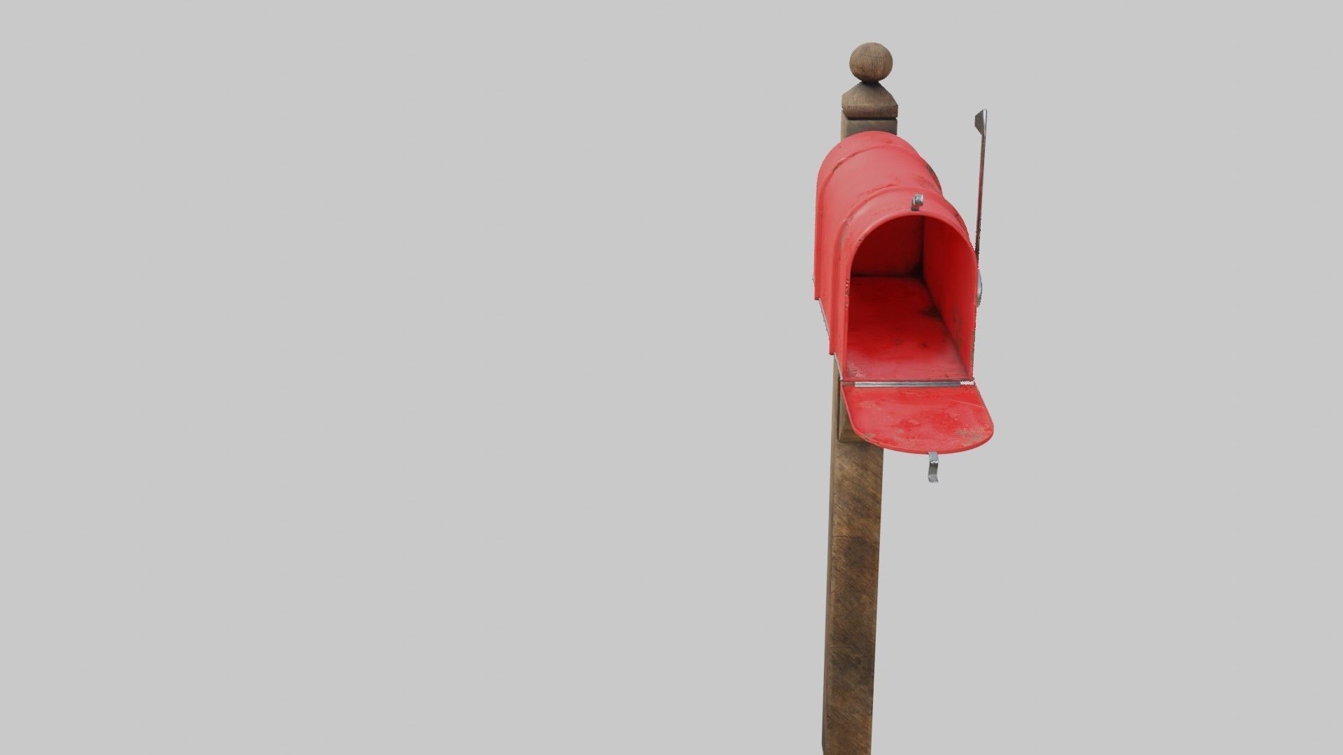 Old mailbox 2 Low-poly 3D model_4