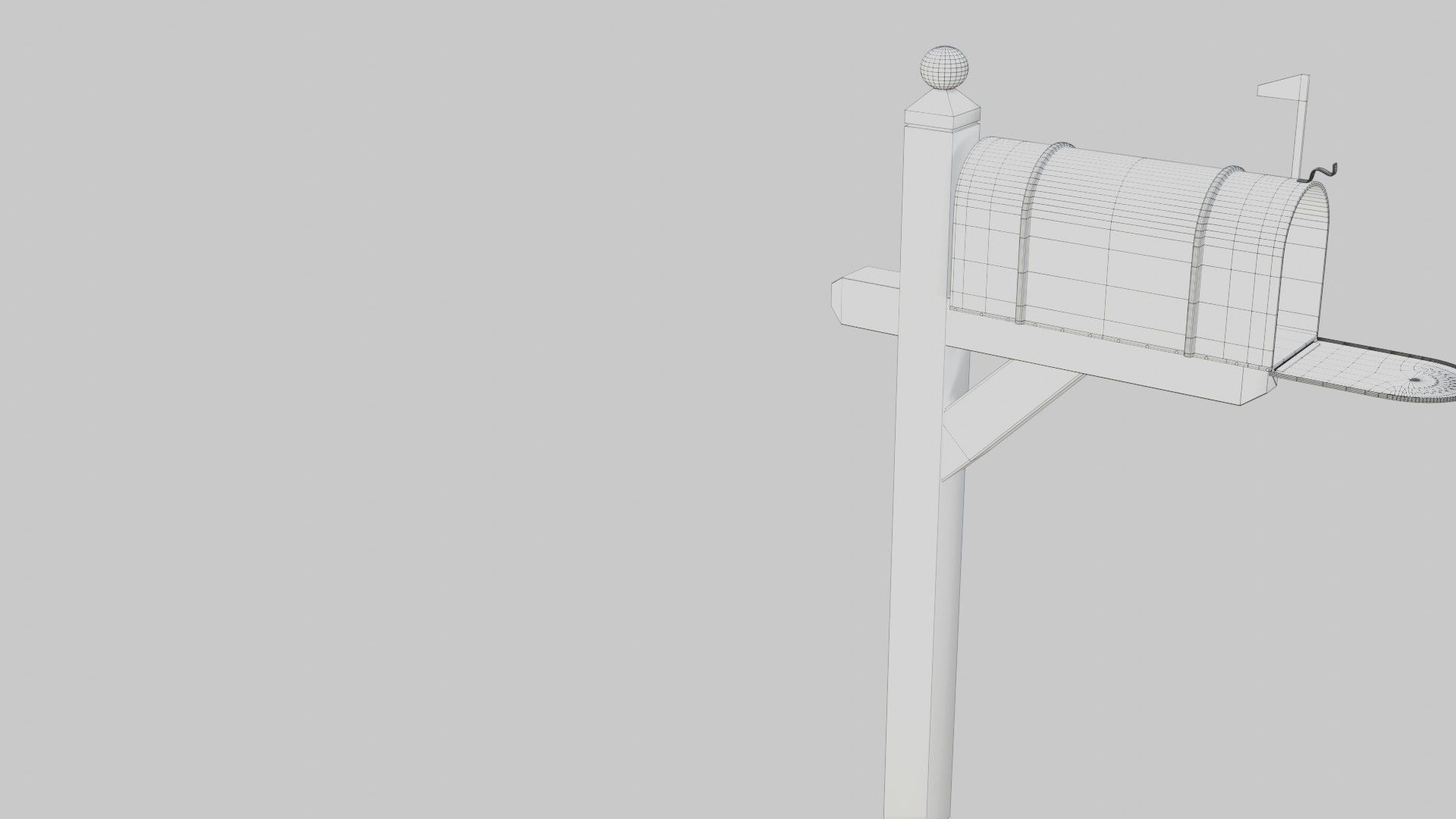 Old mailbox 2 Low-poly 3D model_23