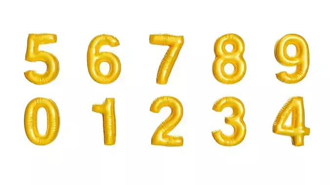 Foil Balloon Numbers