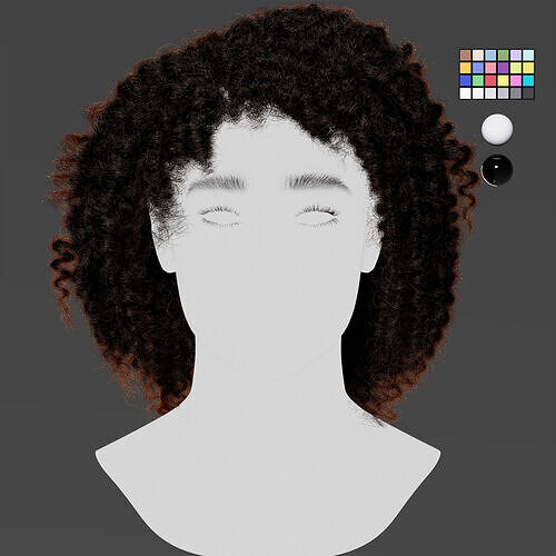 XGen Curly Hair PROJECT 3D model