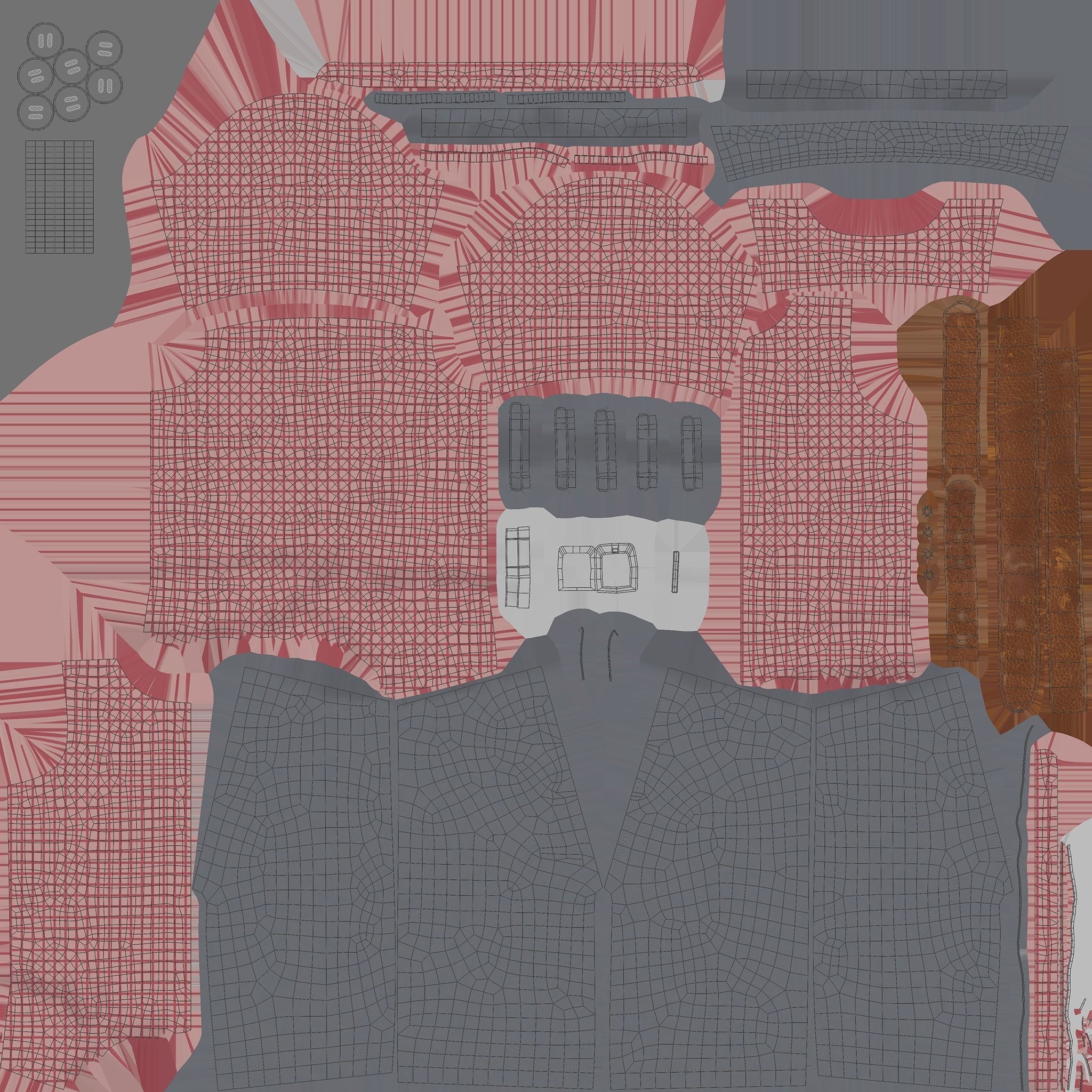 School Boy Low-poly 3D model_32