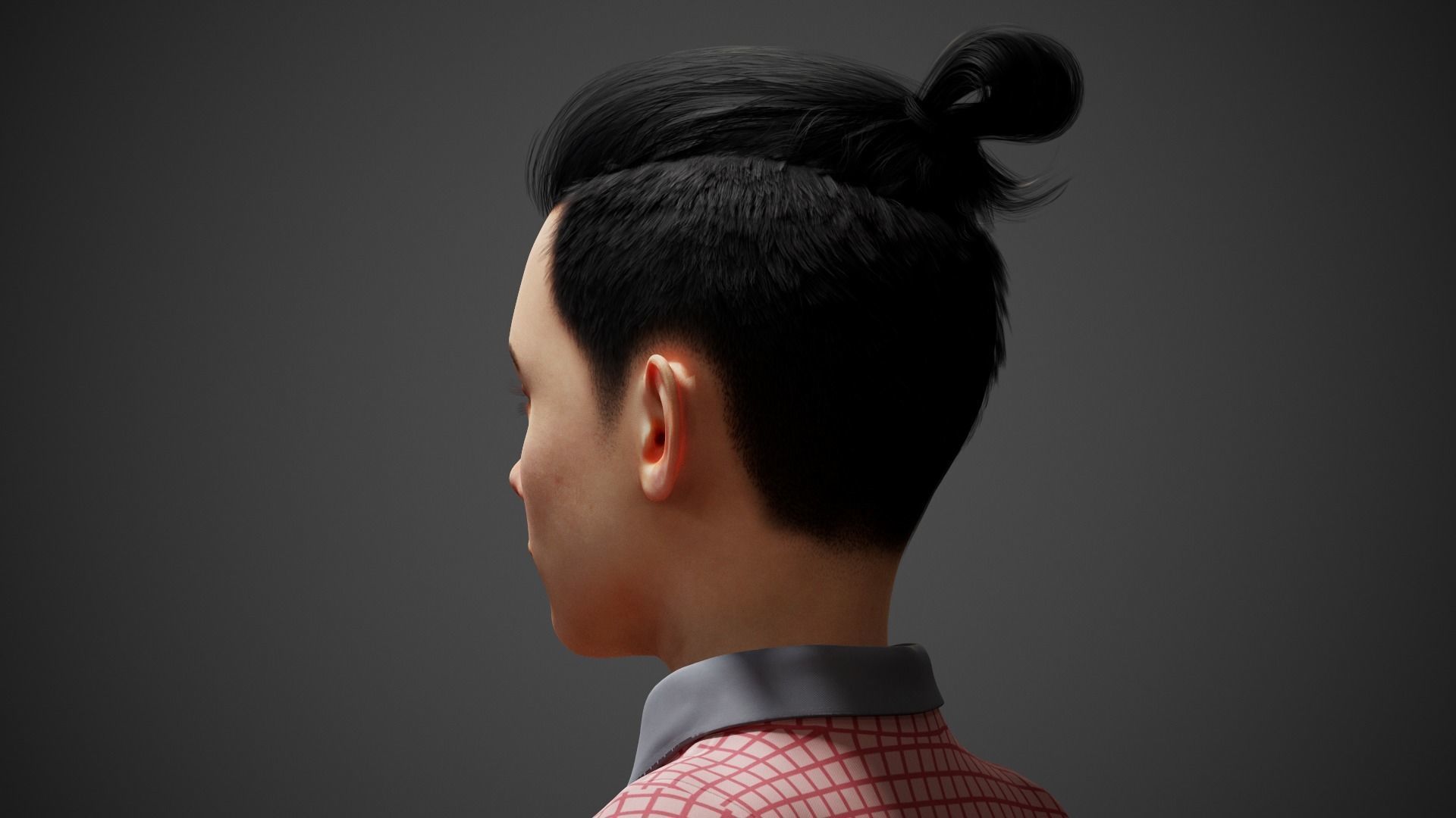 School Boy Low-poly 3D model_13