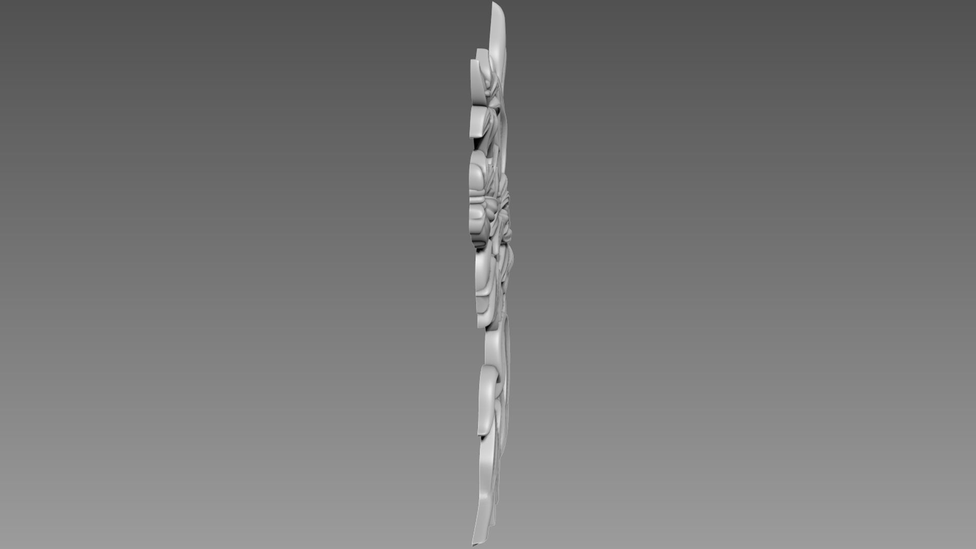 Lily Flowers Bas-Relief 3D model_3