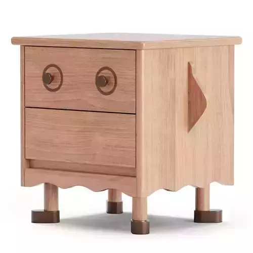 Wooden Robot Nightstand 3D model