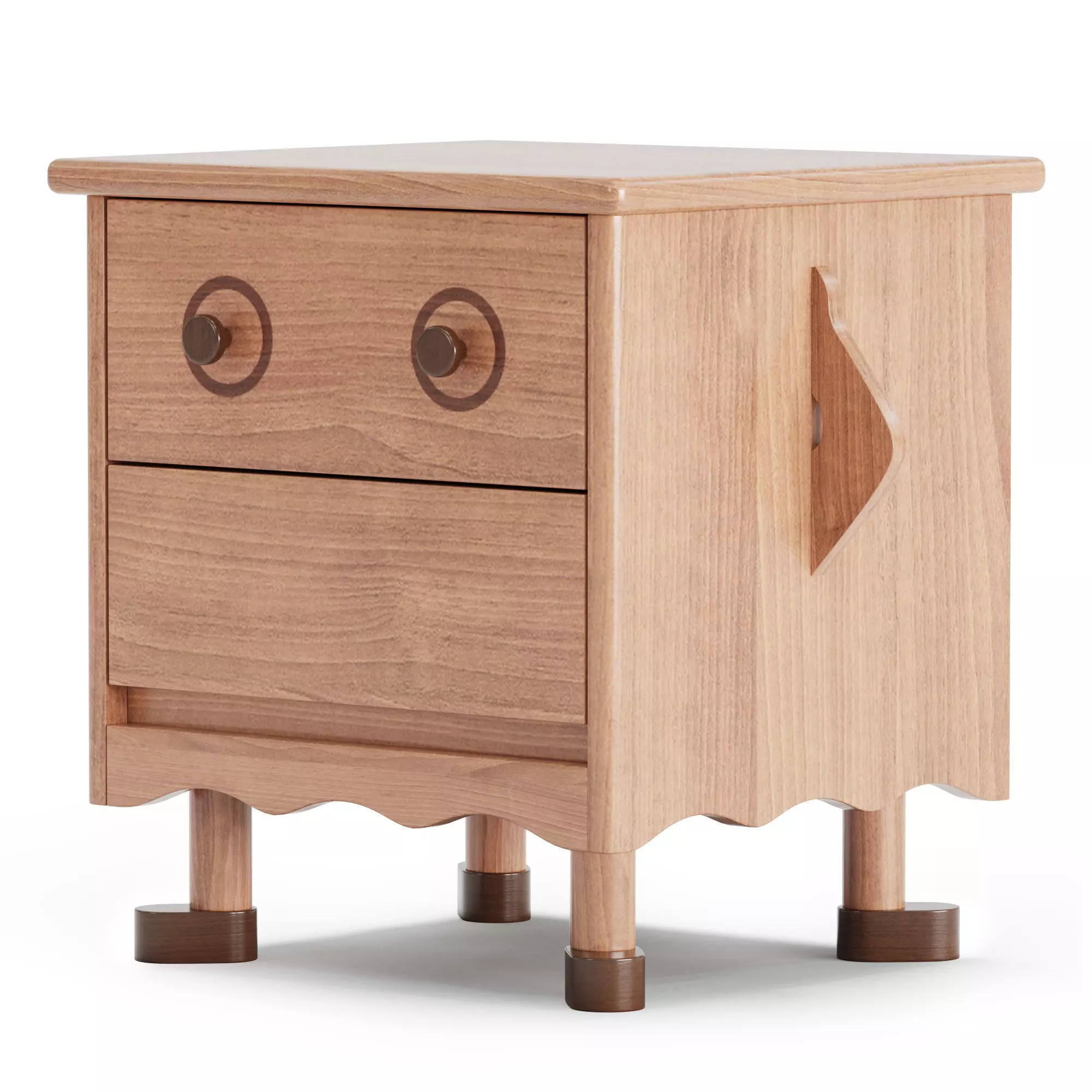 Wooden Robot Nightstand 3D model_0