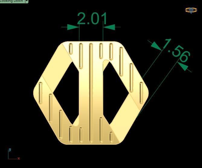 cuban octagon chain  3D print model_14