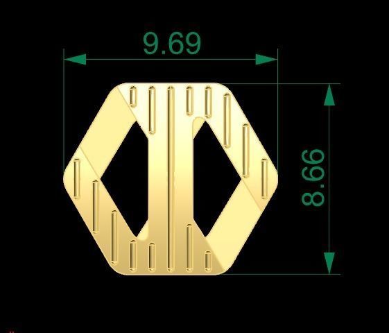 cuban octagon chain  3D print model_10