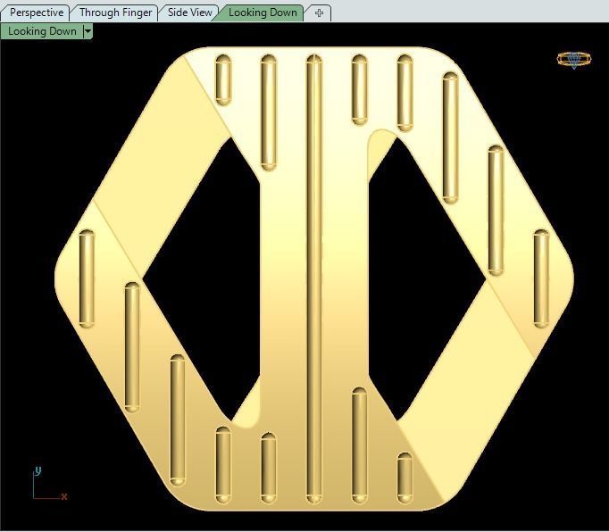 cuban octagon chain  3D print model_24