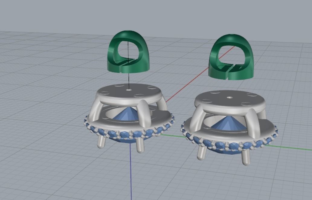 earrings 3D print model_8