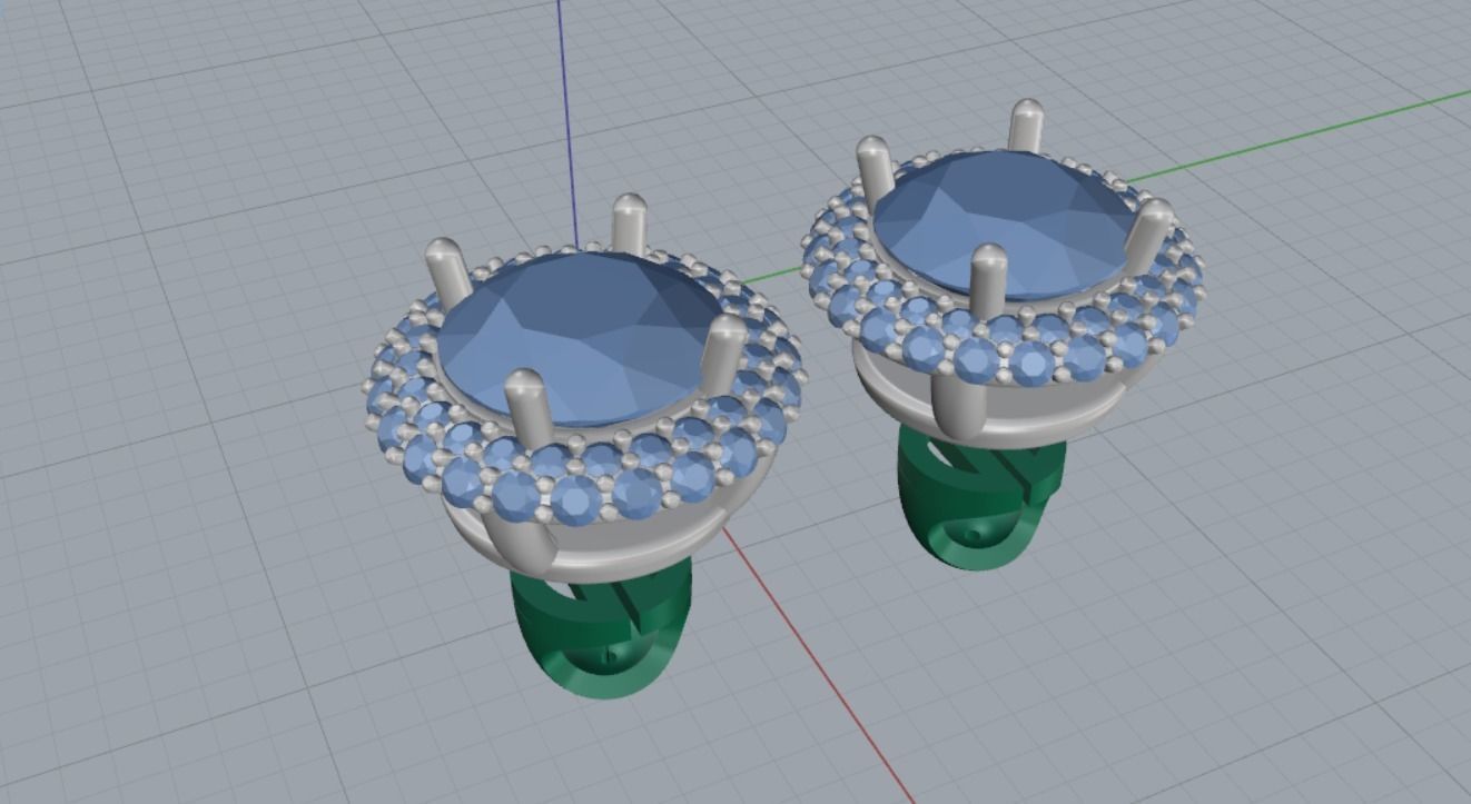 earrings 3D print model_7