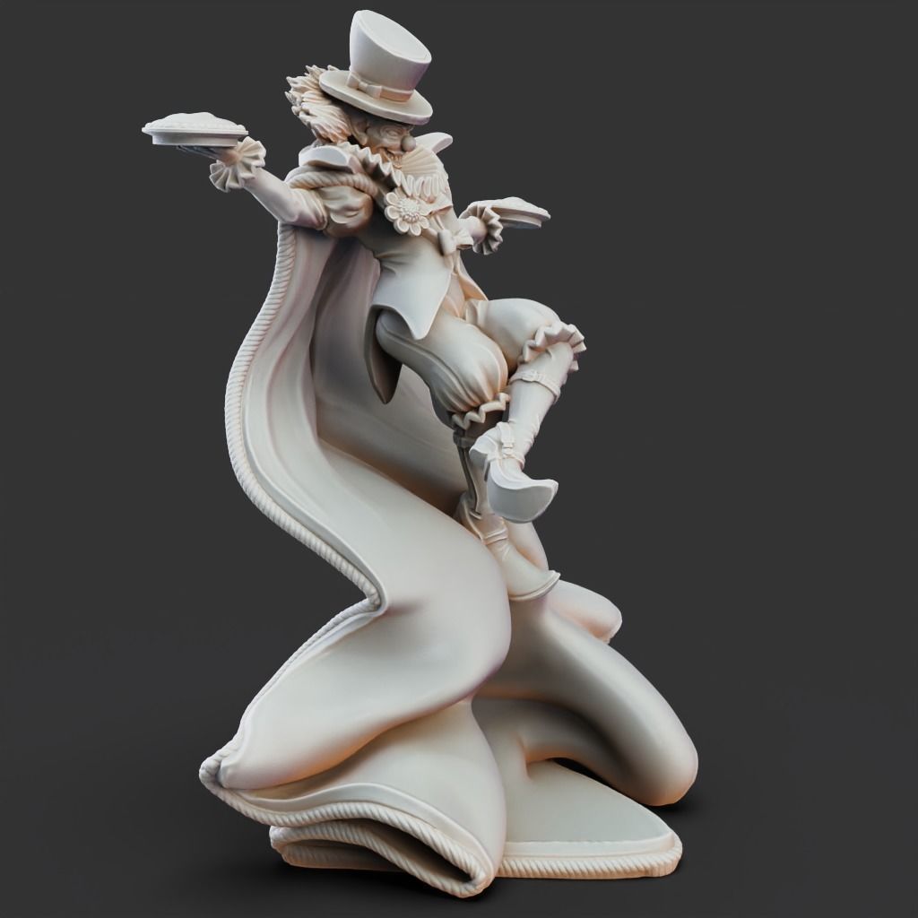 Jerry the Clown - 3D Printable TTRPG - PRESUPPORTED - 32mm Scale 3D print model_8