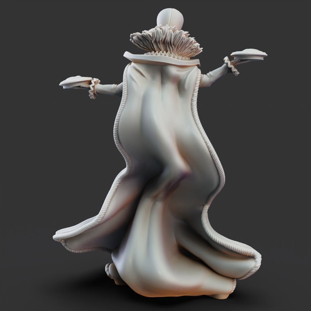 Jerry the Clown - 3D Printable TTRPG - PRESUPPORTED - 32mm Scale 3D print model_6