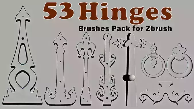 53 Hinges Brushes Pack for Zbrush 3D model