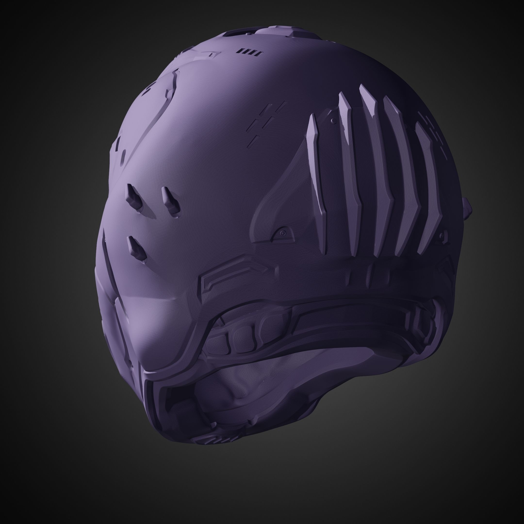 Doom Guy Helmet for Cosplay 3D print model_12