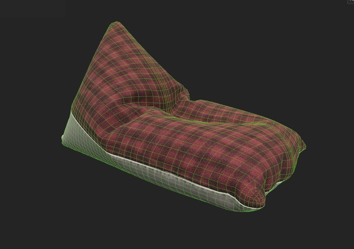 BeanBagChair  M07 Low-poly 3D model_1