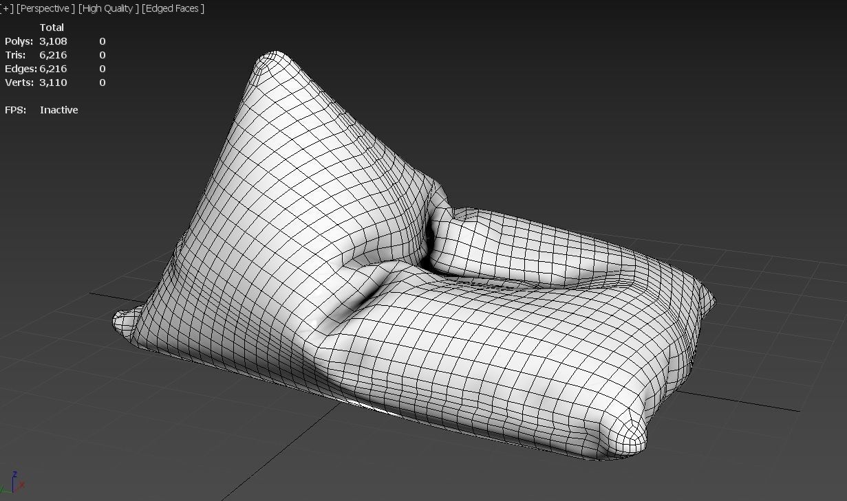 BeanBagChair  M07 Low-poly 3D model_7
