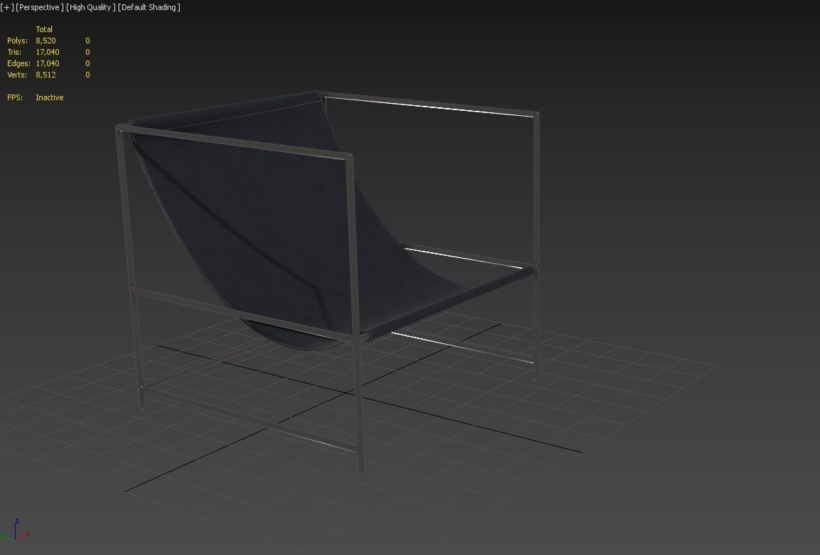 Chair M01 Low-poly 3D model_9