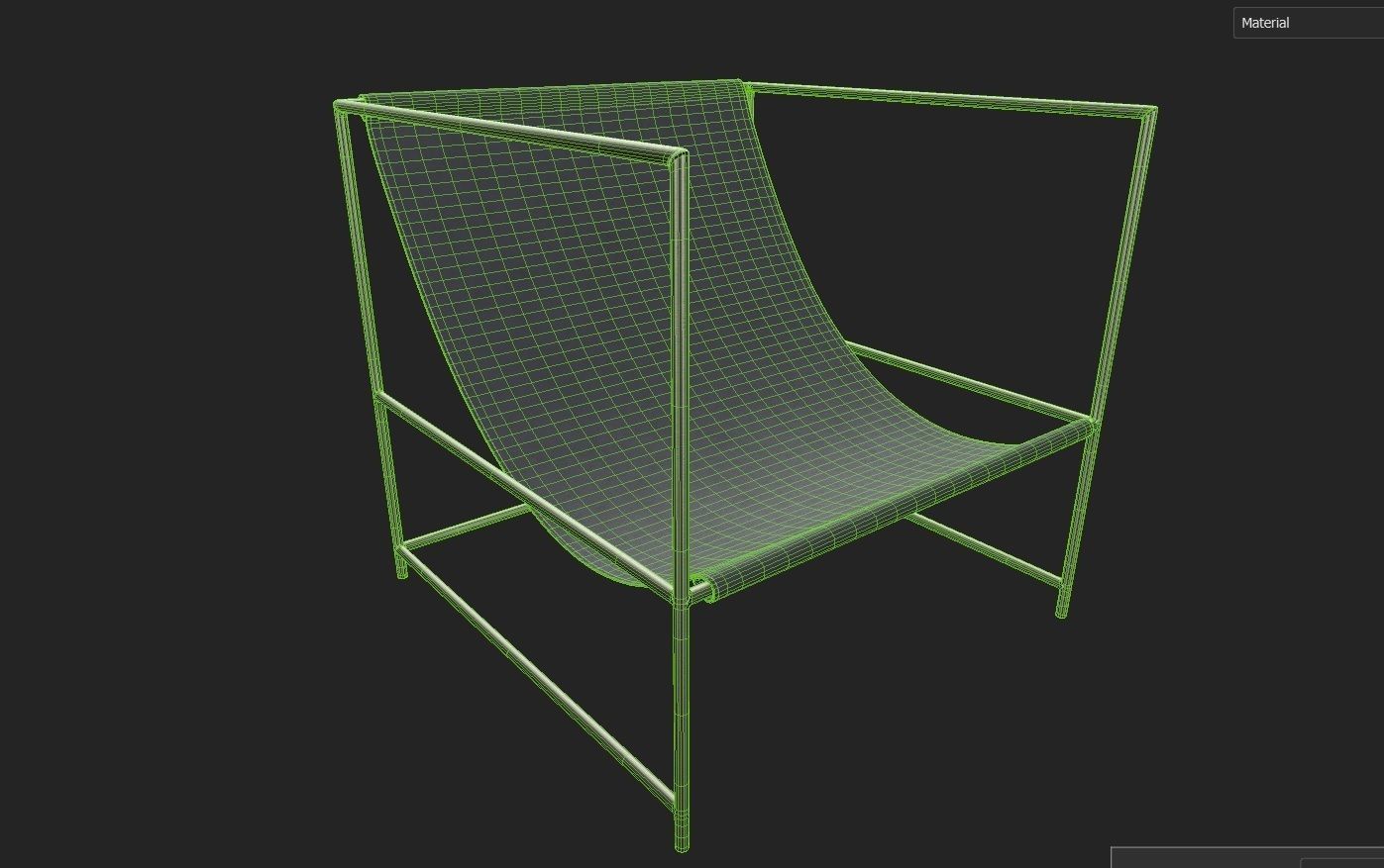 Chair M01 Low-poly 3D model_1