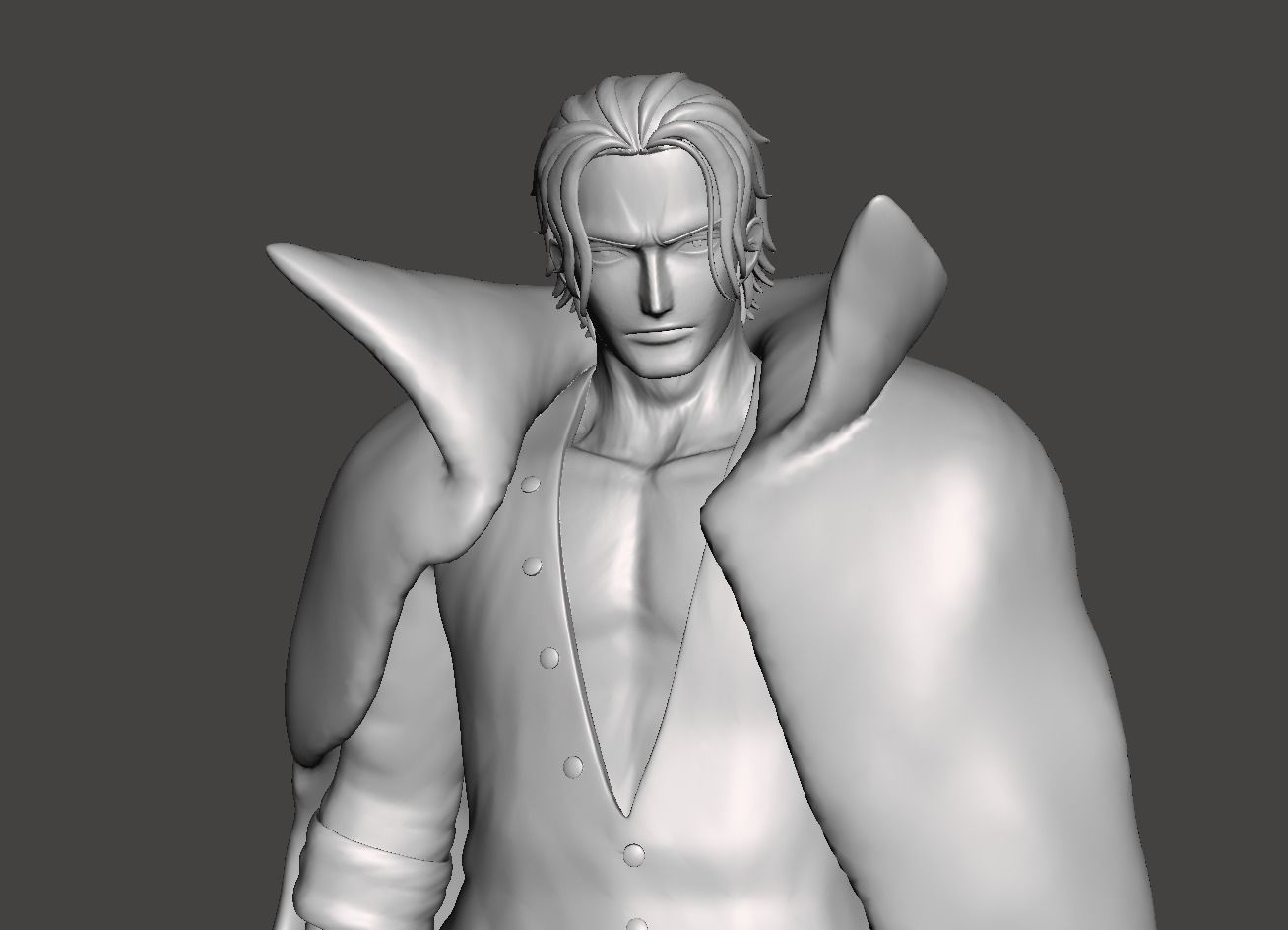 Red Hair Shanks 3D Model 3D print model_2