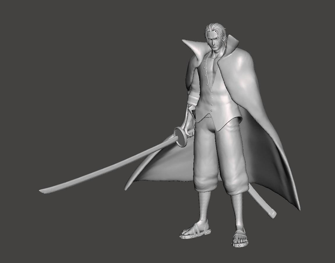 Red Hair Shanks 3D Model 3D print model_1