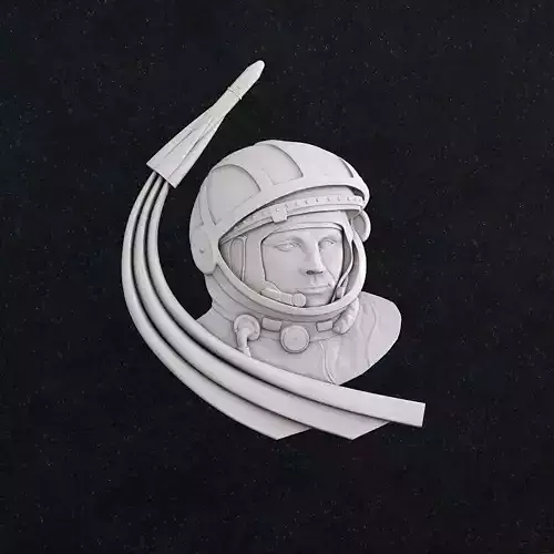 Gagarin  astronaut 3D print model