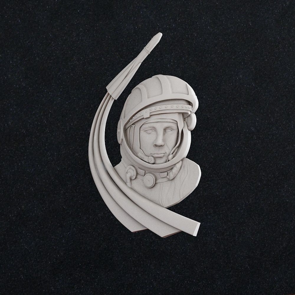 Gagarin  astronaut 3D print model_2