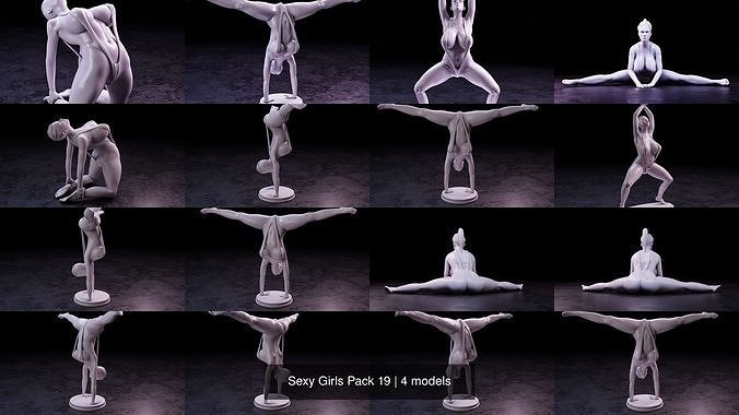 Sexy Girls Pack 19 3D Model Collection