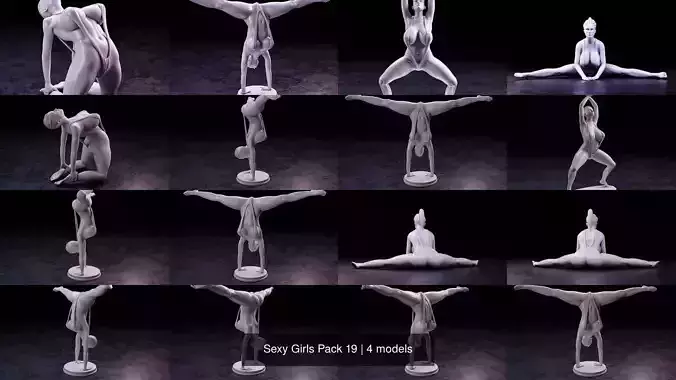 Sexy Girls Pack 19 3D Model Collection