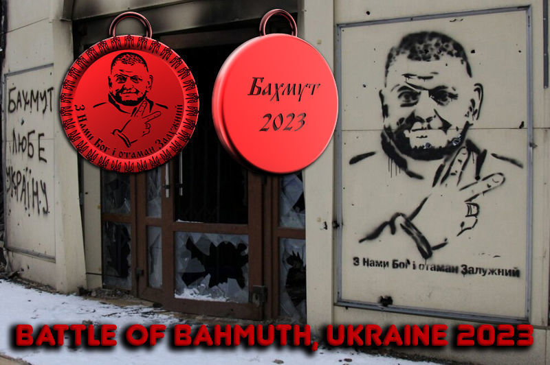 Zaluzhny Bahmuth graffiti pendant keychain souvenir 3D print model_1