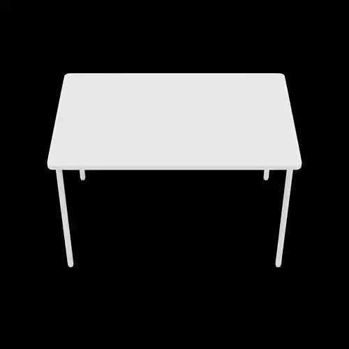 Simple white office desk