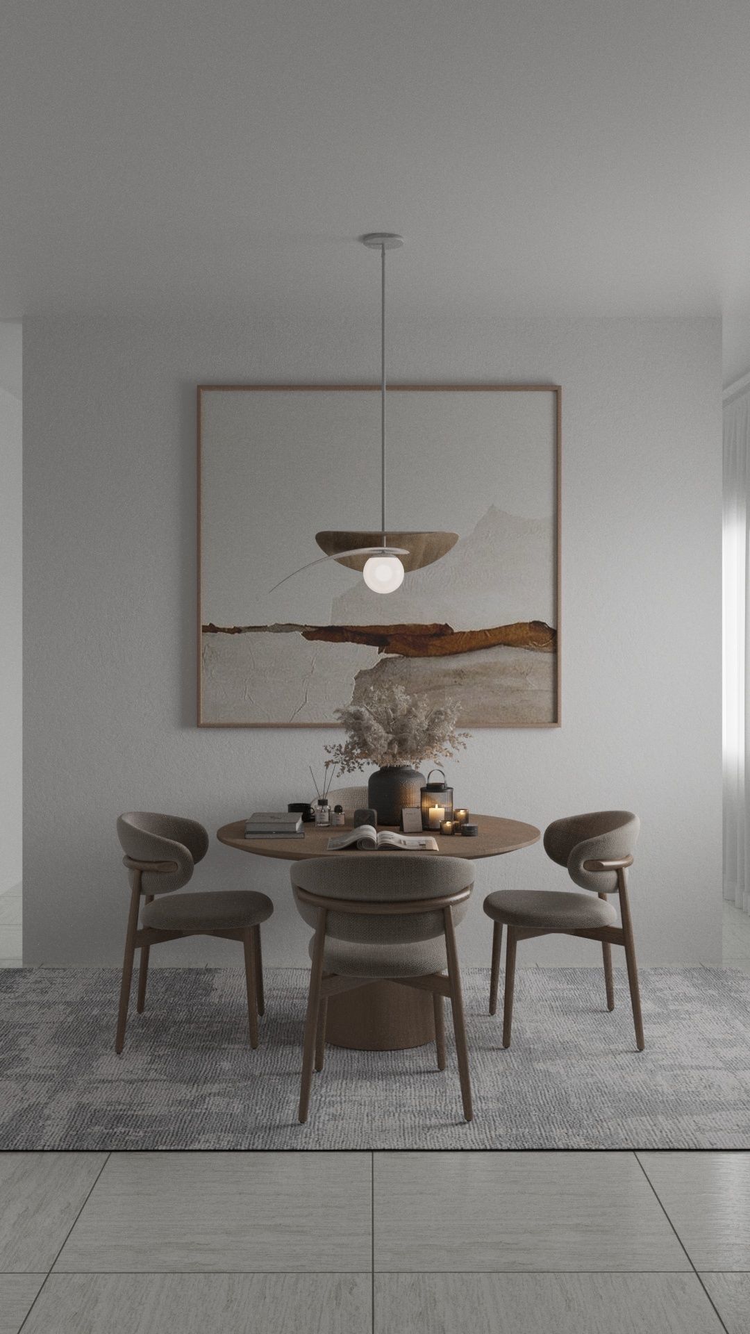 Modern Dining Room 3D model_1