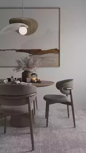 Modern Dining Room 3D model