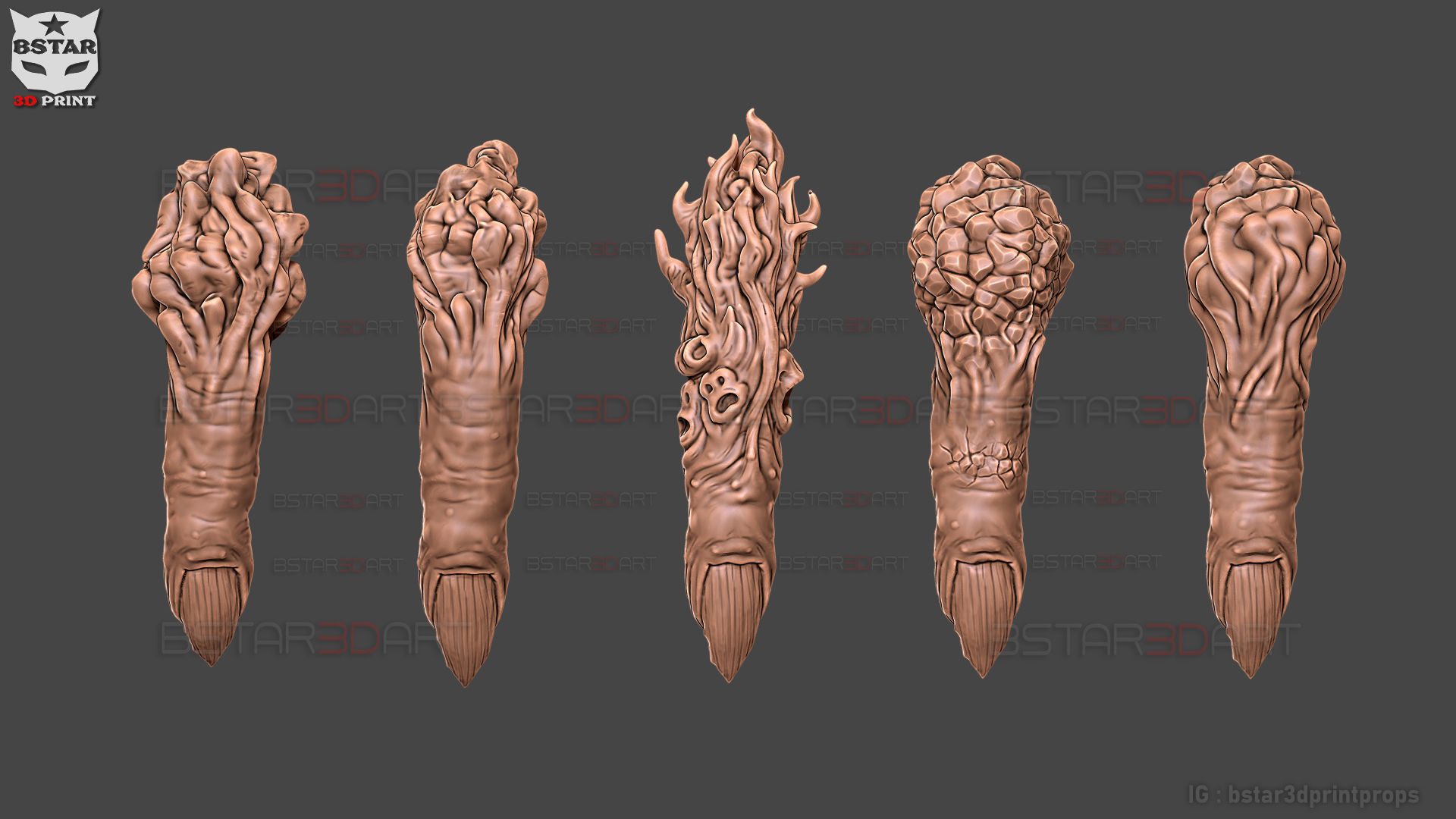 Sukuna Fingers High Quality  - Jujutsu Kaisen 3D print model_18