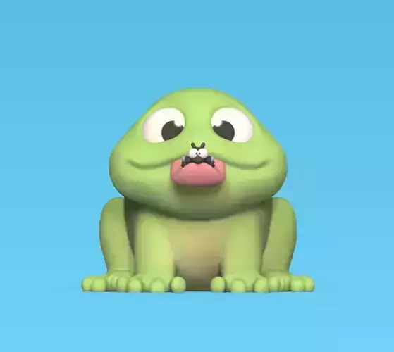 Frog Eating Mosquito 3D print model