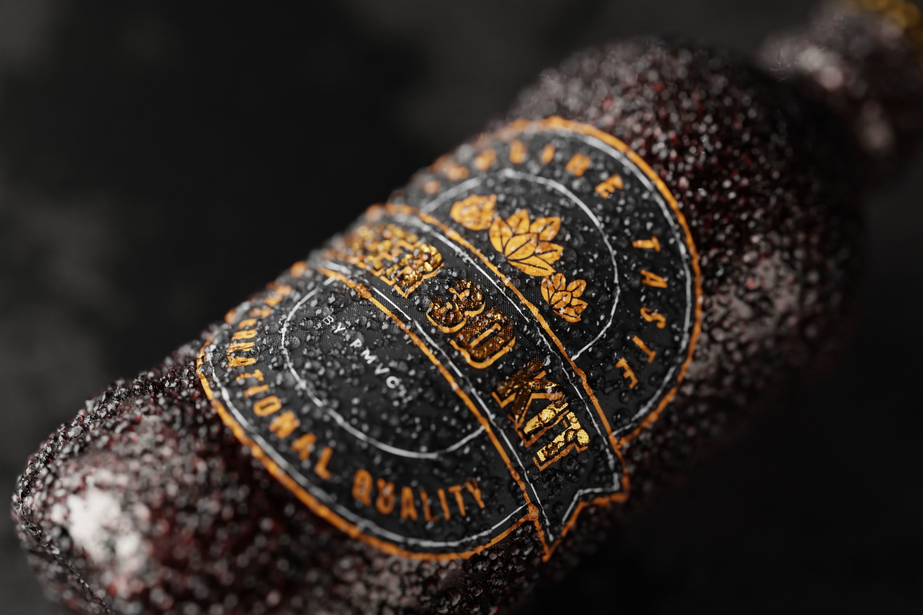 Stubby Beer Bottle Low-poly 3D model_19