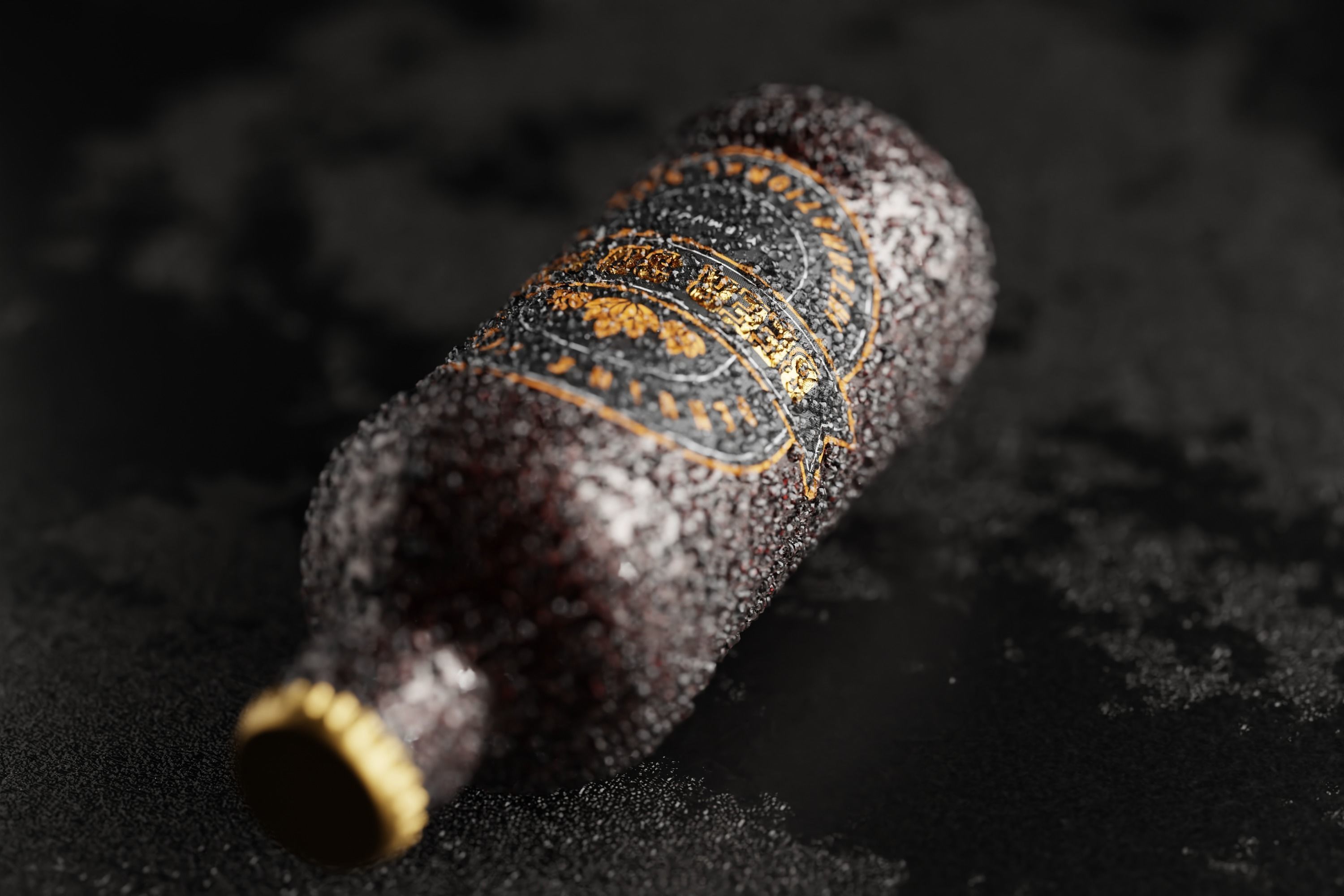 Stubby Beer Bottle Low-poly 3D model_18